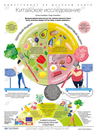 Инфографика для книги «Китайское исследование»